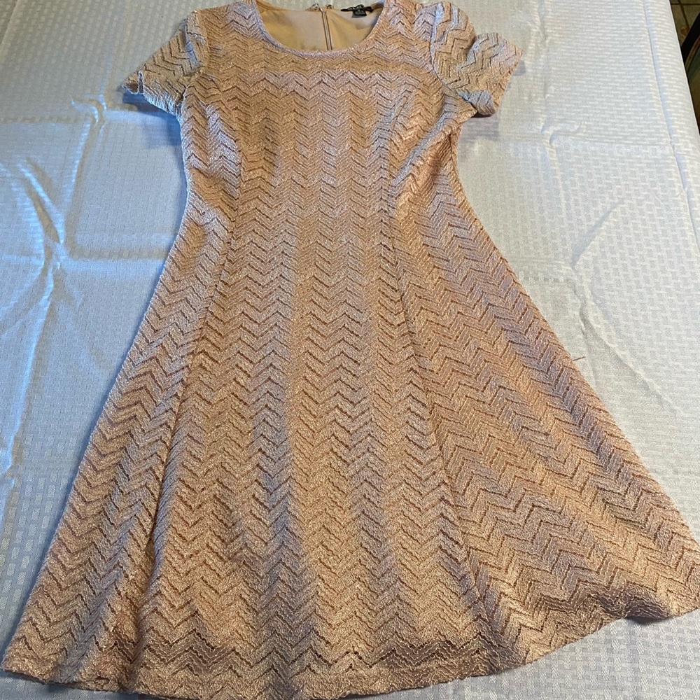 Pink glittery dress nice for evening out!